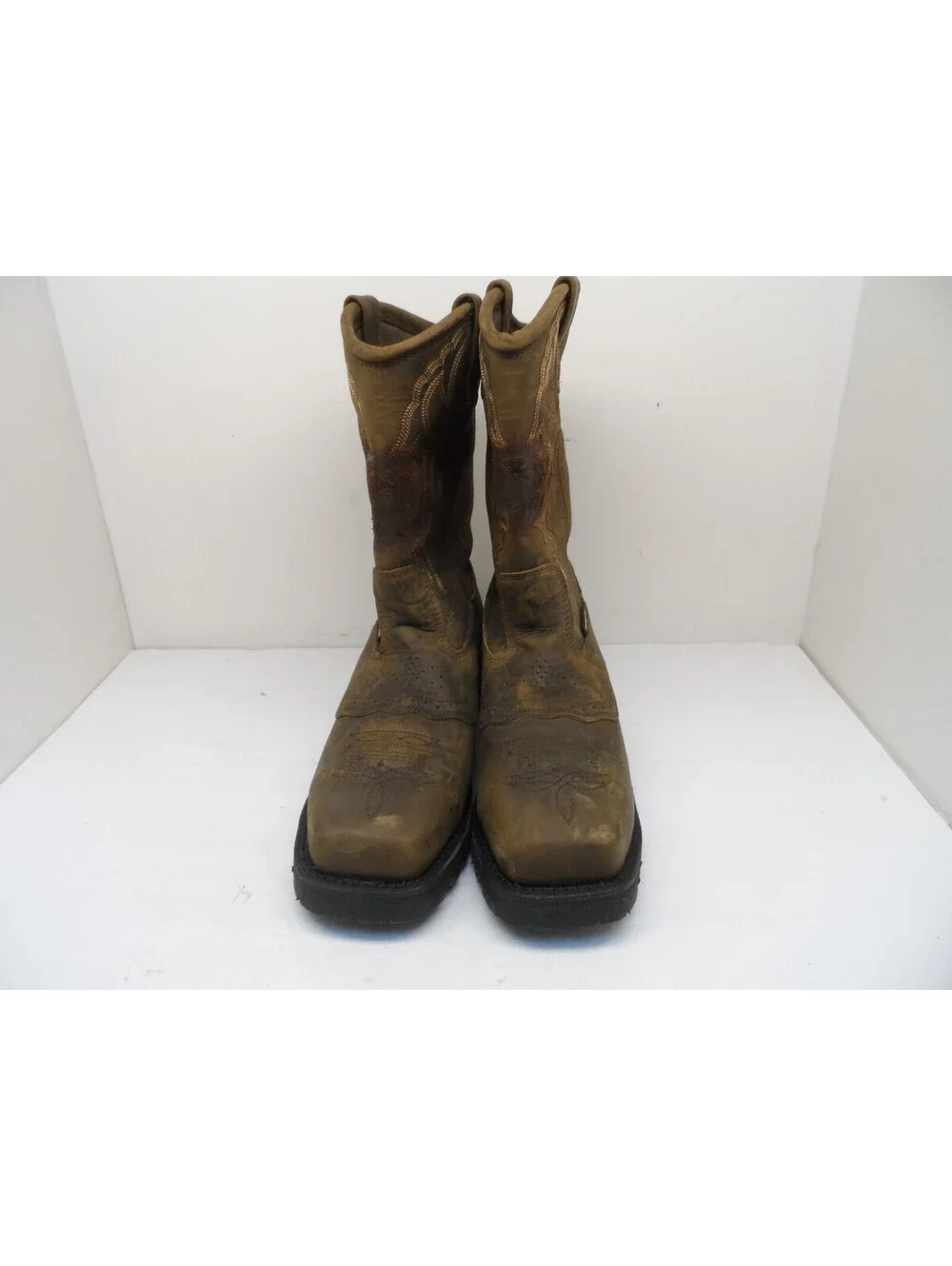 Hoffman Men's Rancher Soft Toe Line Boots *Made In USA* Brown Size 10.5 EE